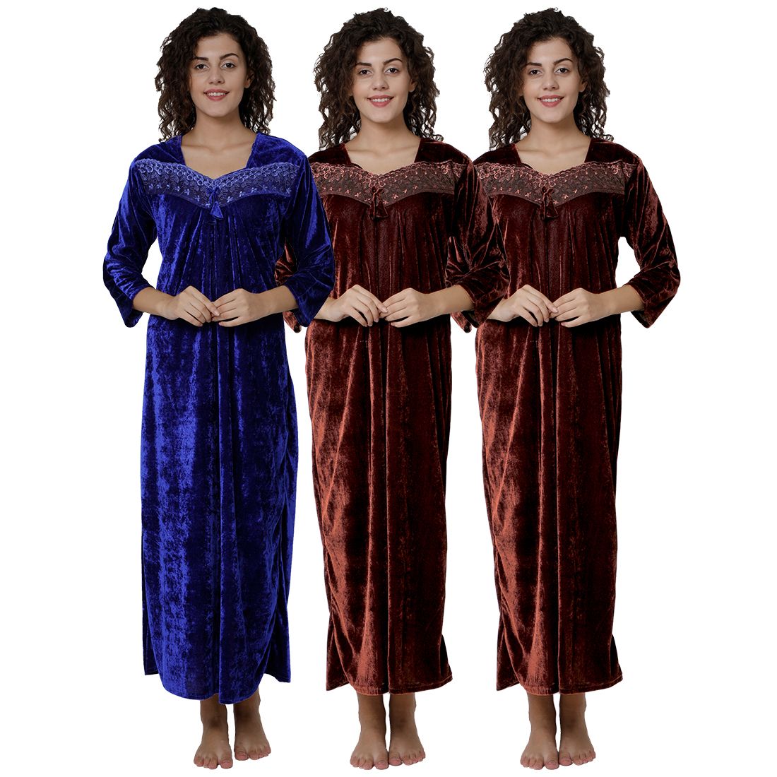 velvet nighty design