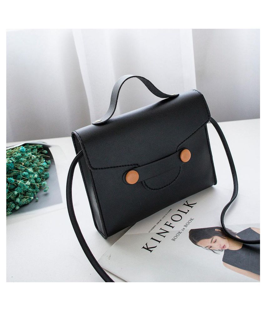 simple black shoulder bag