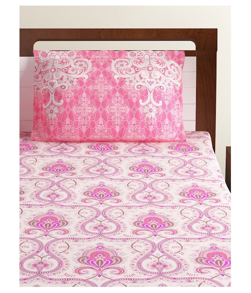 Bombay Dyeing Cotton Double Bedsheet with 2 Pillow Covers ( 240 cm x