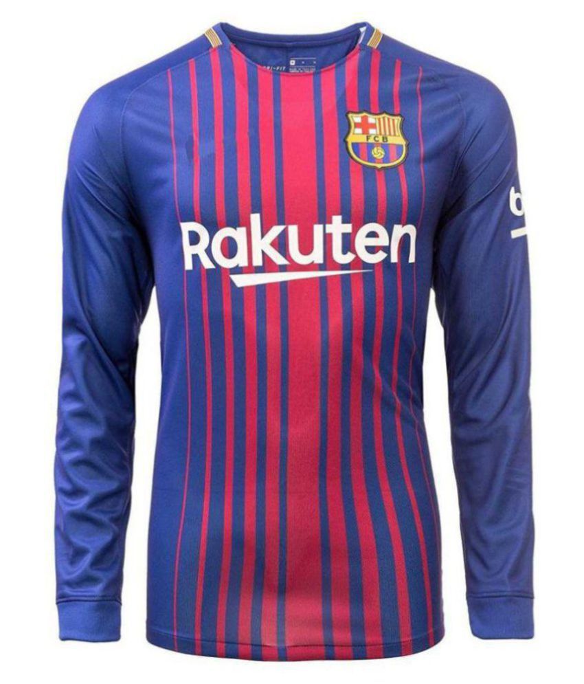 BARCELONA FC HOME JERSEY FULL SLEEVES 2017/18- StadiumEX ...