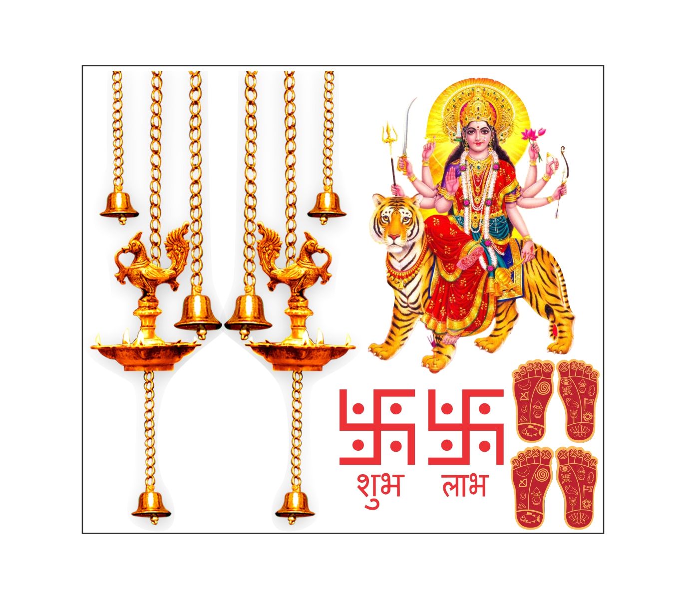     			Decor Villa DIWALI COMBO Festive Sticker ( 53 x 58 cms )