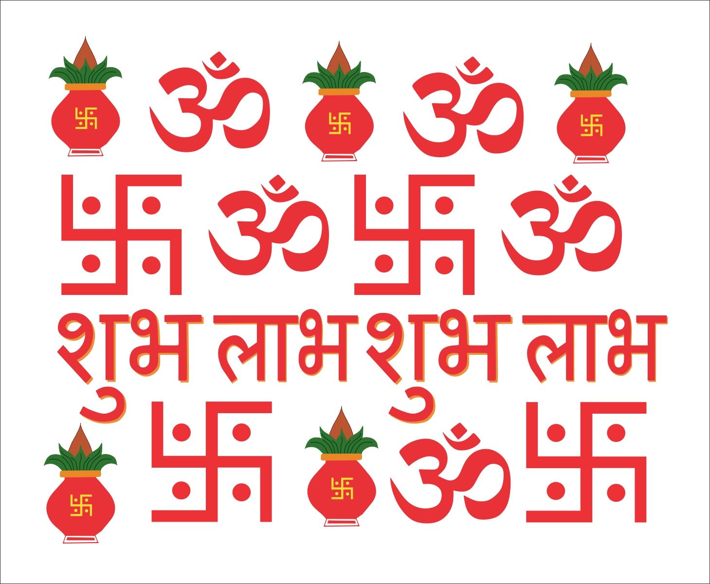     			Decor Villa DIWALI COMBO Festive Sticker ( 45 x 58 cms )