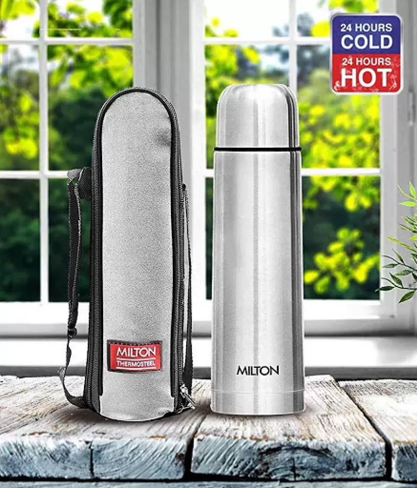 Milton Thermosteel Double Walled Vacuum Flask 350 ml Silver