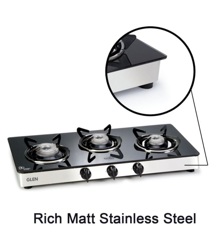 Glen 1033 GT AL 3 Burner Manual Gas Stove Price in India Buy Glen