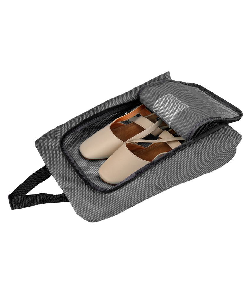 Portable Travel shoe bag Zip view window Pouch Storage waterproof Organizer 