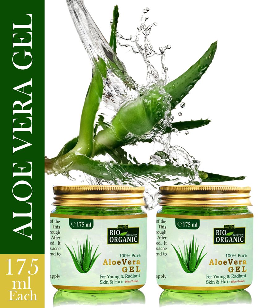     			Indus Valley Bio Organic Aloevera Gel for Young Skin Moisturizer 350 ml Pack of 2