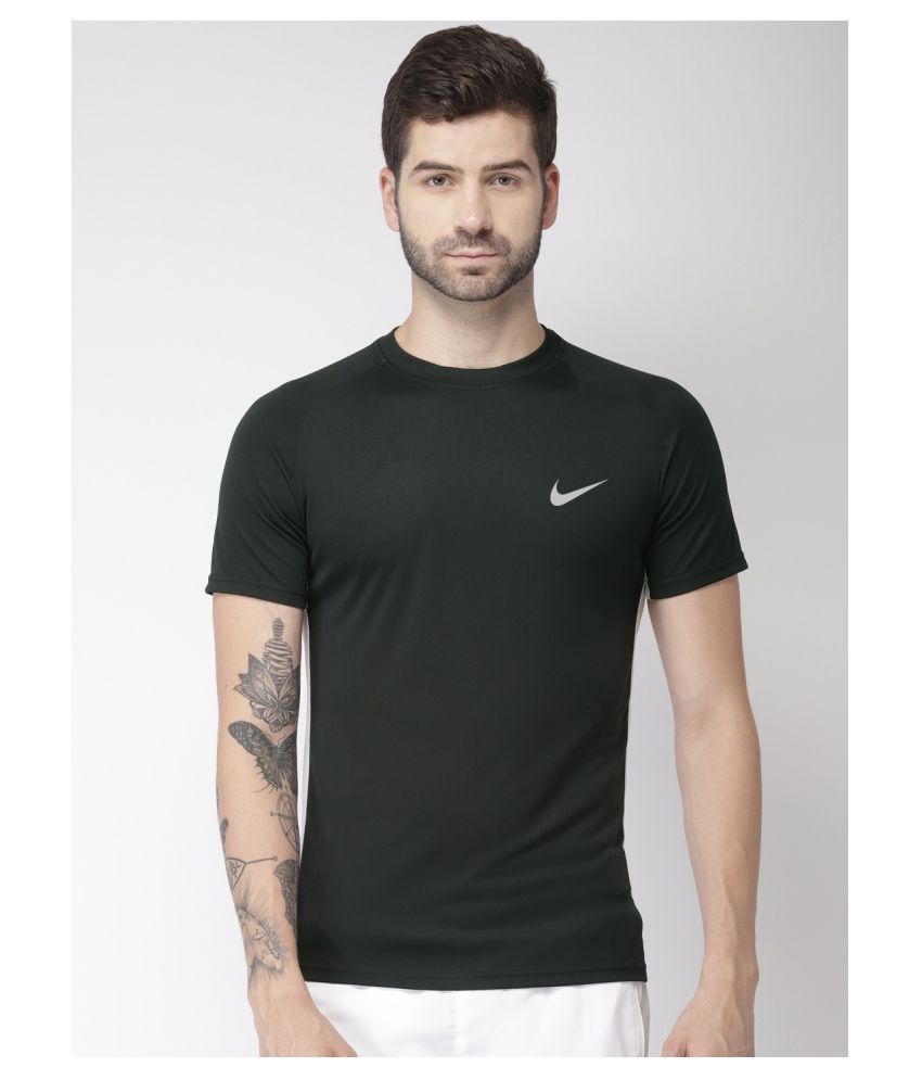 nike plain black t shirt