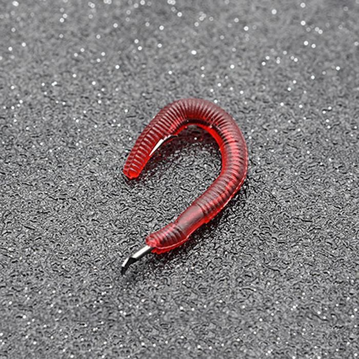 100Pcs Red Soft Earthworm Fishing Bait Worm Lures Crankbaits Hooks Buy