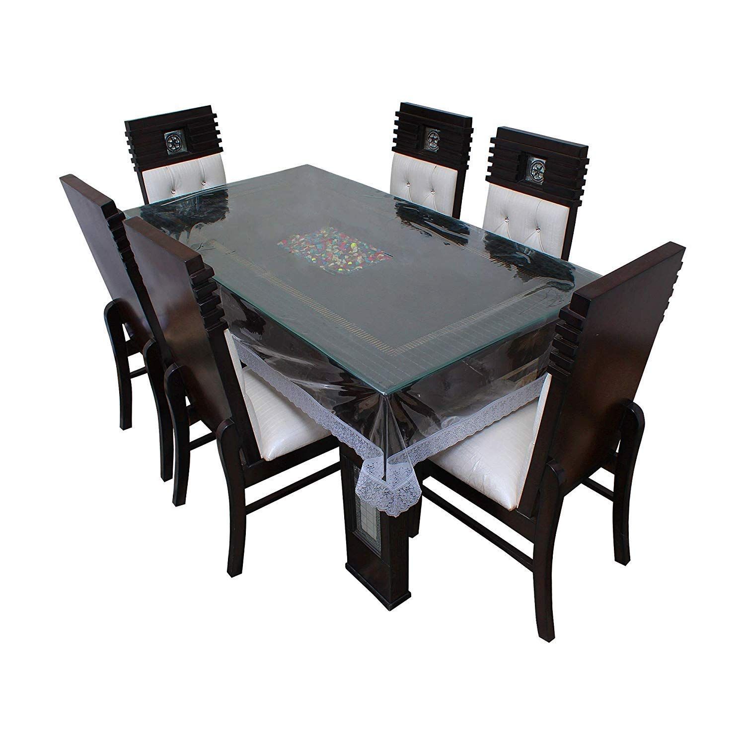 Dakshya Industries 6 Seater Transparent Pvc Single Table Covers