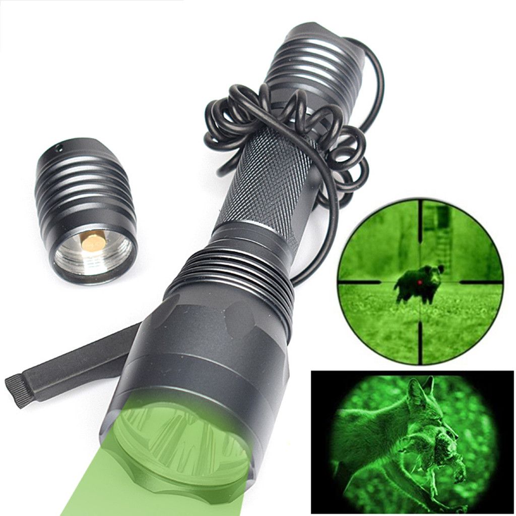 hunting flashlight green light