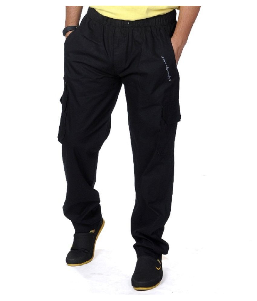 black cotton pants