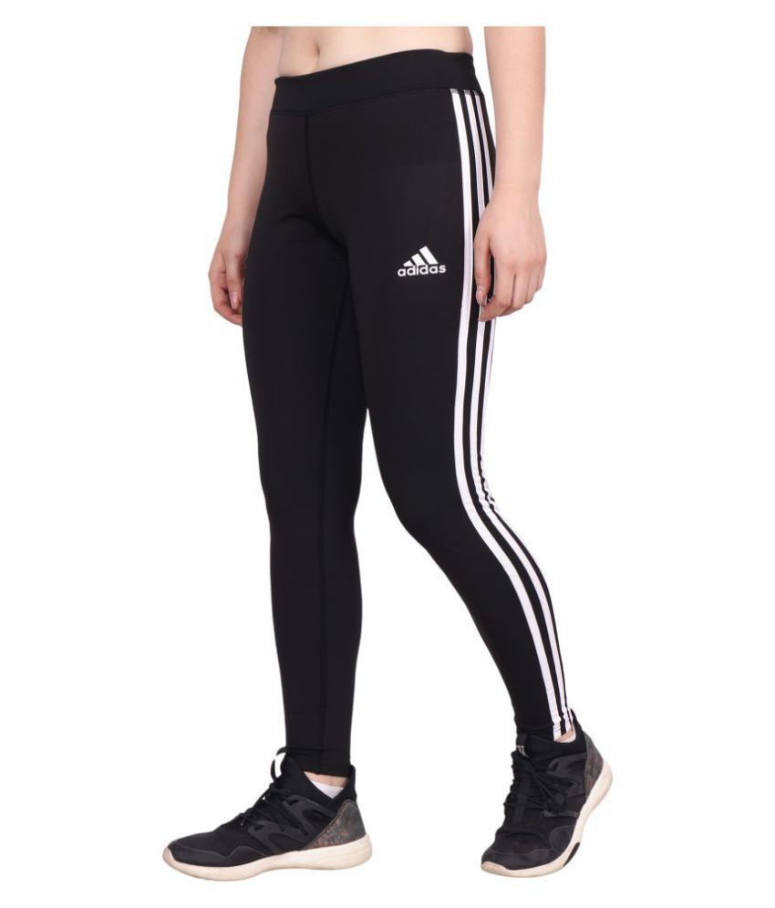 adidas black polyester lycra trackpants