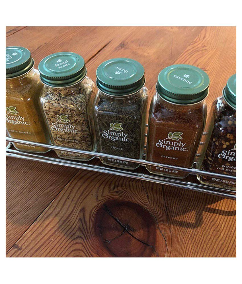 4 Pcs Free Punching Kitchen Spice Rack Organizer For Pantry Door