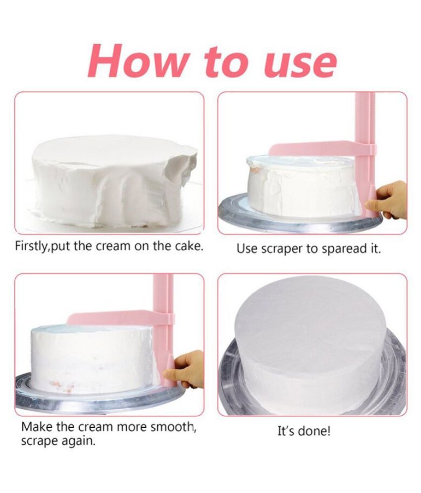 Adjustable Cake Scraper Kitchen Cake Edge Smoother Device Cake