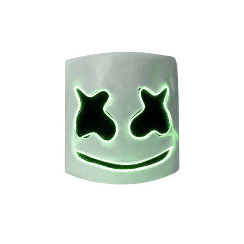 MarshMello DJ Mask Soft Head Rubber Halloween Cosplay Mask Bar Music Props 