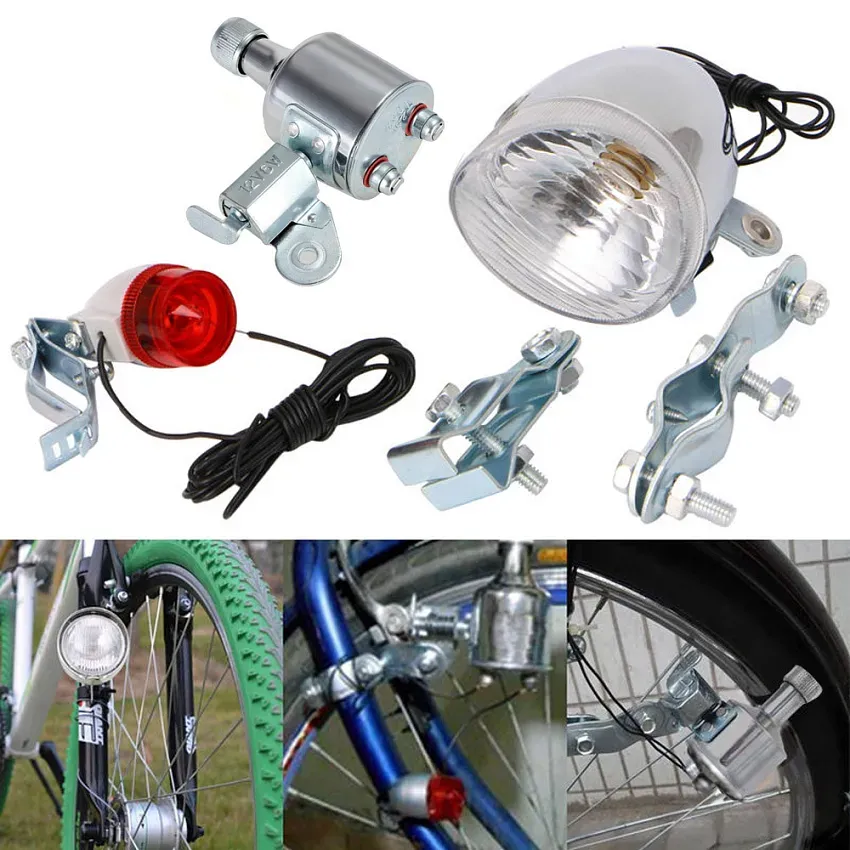 12V 6W Bicycle Motorized Bike Friction generator Dynamo Headlight