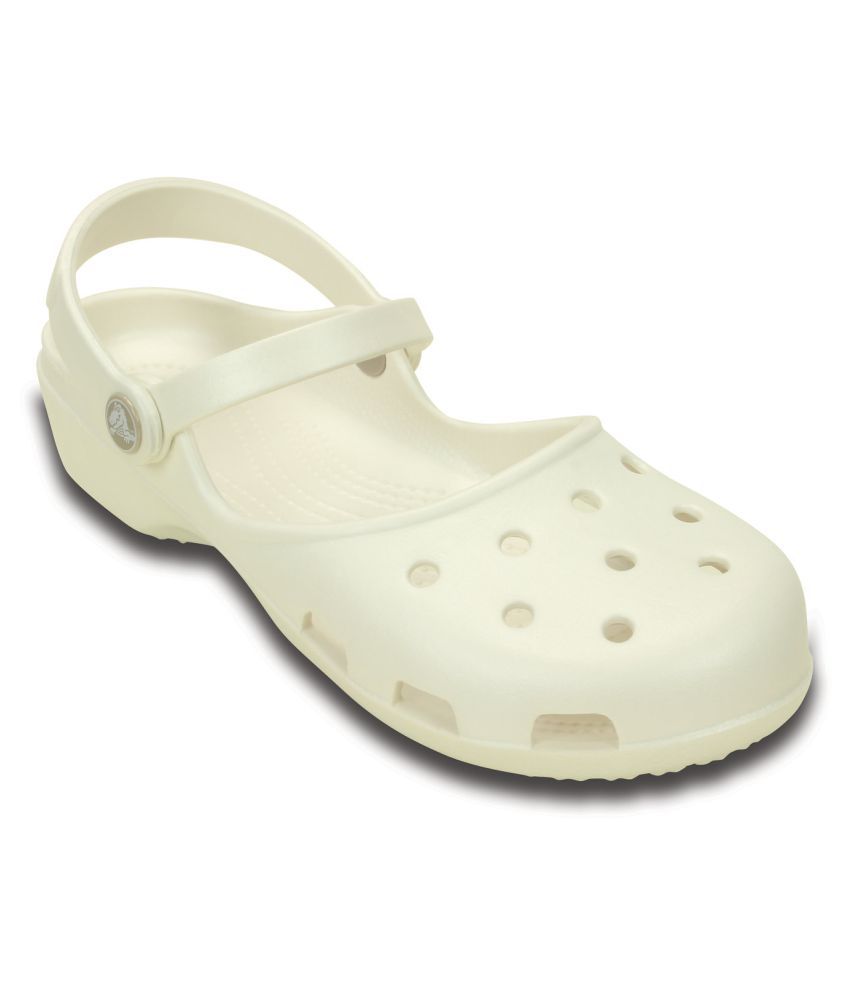 crocs off white