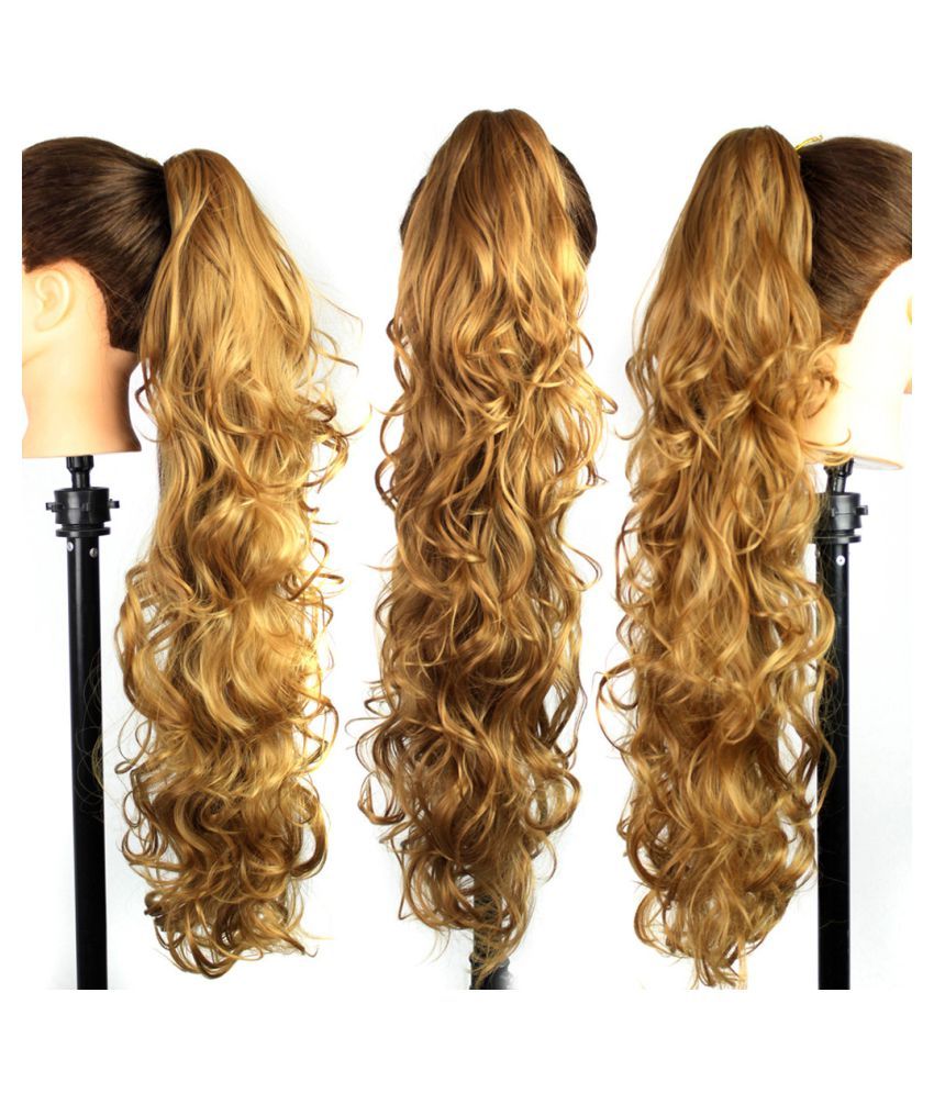 Long Clip In Curly Claw Jaw Ponytail Clip In Hair Extensions Wavy