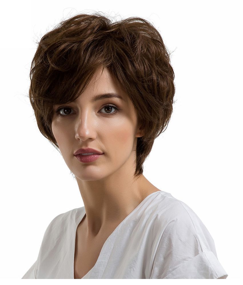 Natural Women Short Texture Hair Wigs Slight Wave Human Hair Female Wigs :  Buy Natural Women Short Texture Hair Wigs Slight Wave Human Hair Female Wigs  at Best Prices in India - Snapdeal