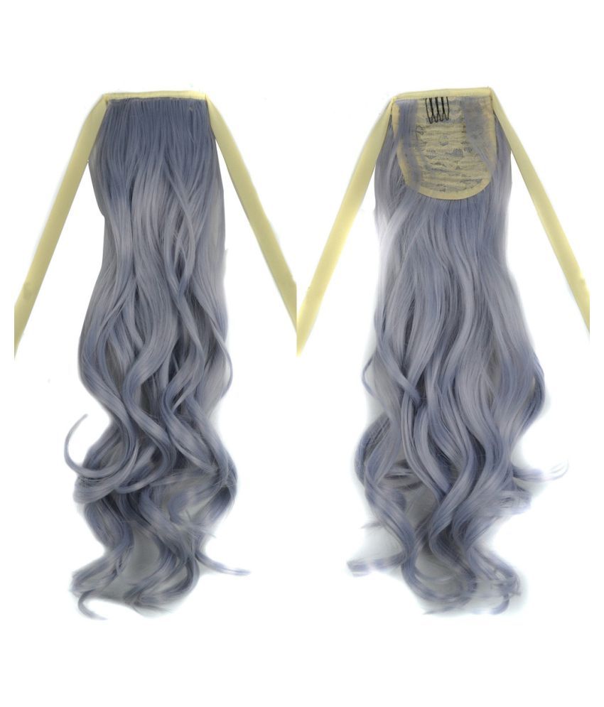 Personality Fashion Trend Grandmother Gray Long Curly Hair Bundle