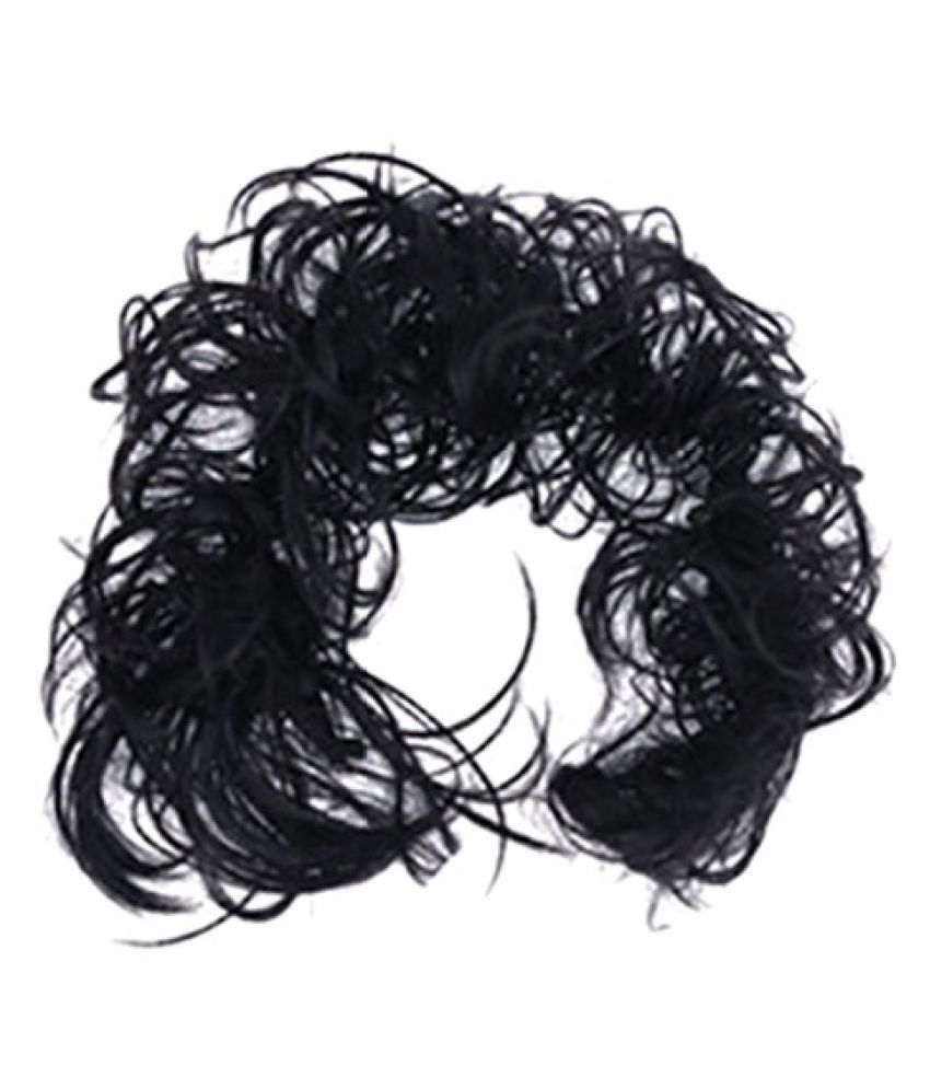 Real Thick Hair Extension Scrunchie Wrap Messy Bun Updo Curly