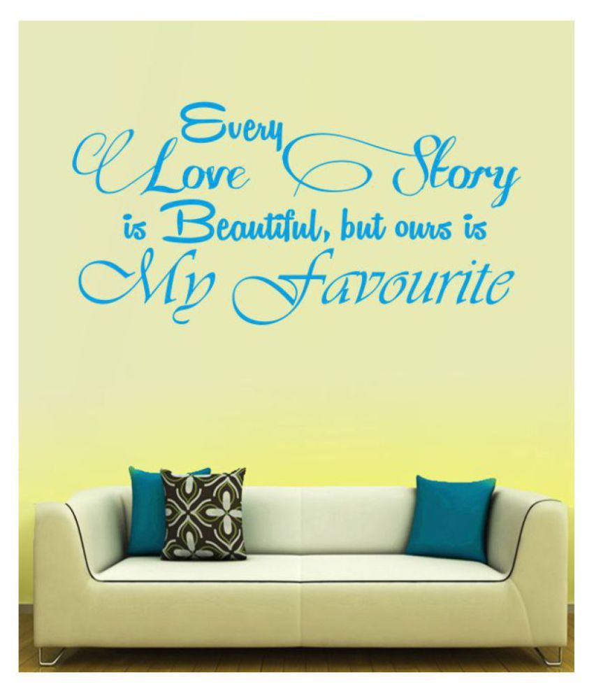 Ritzy Love Story Wall Quotes Decal Motivational Quotes Sticker 60 X 30 Cms