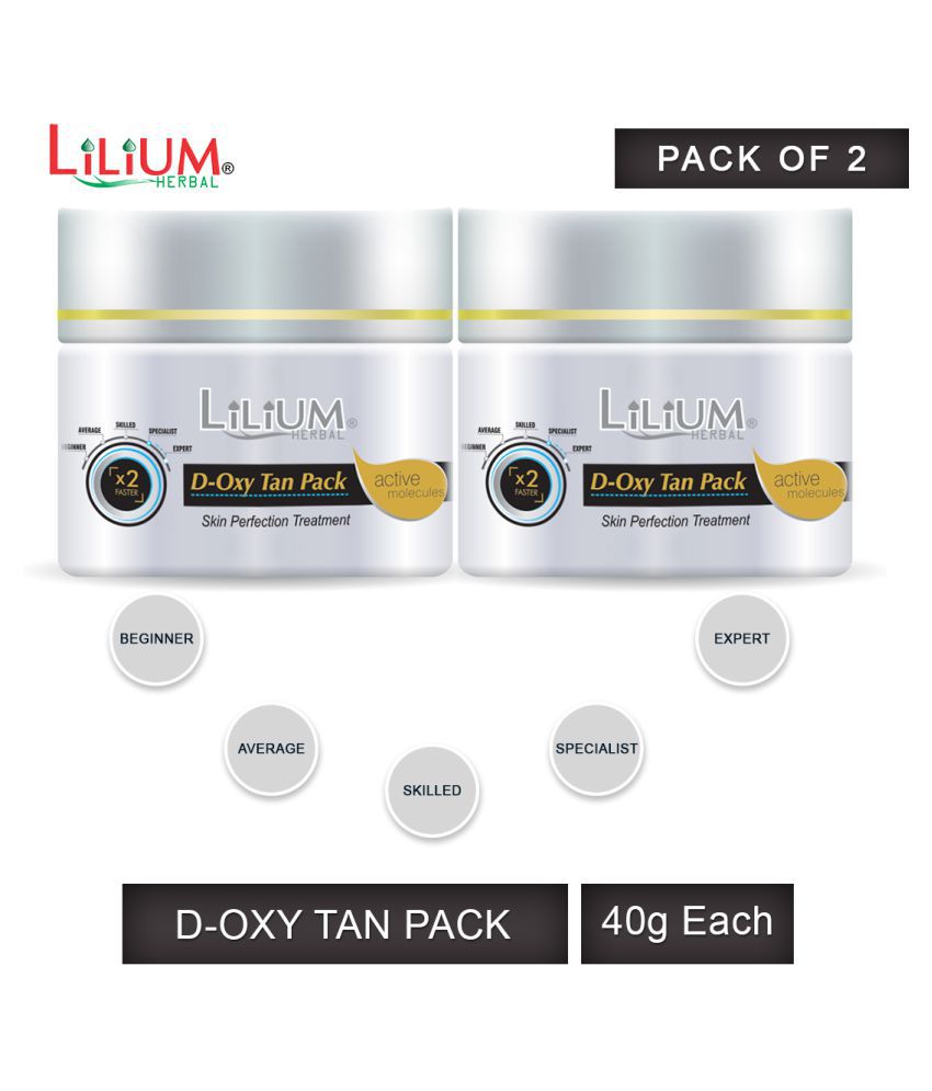     			Lilium D-OXY Tan Face Pack Cream 40 gm Pack of 2