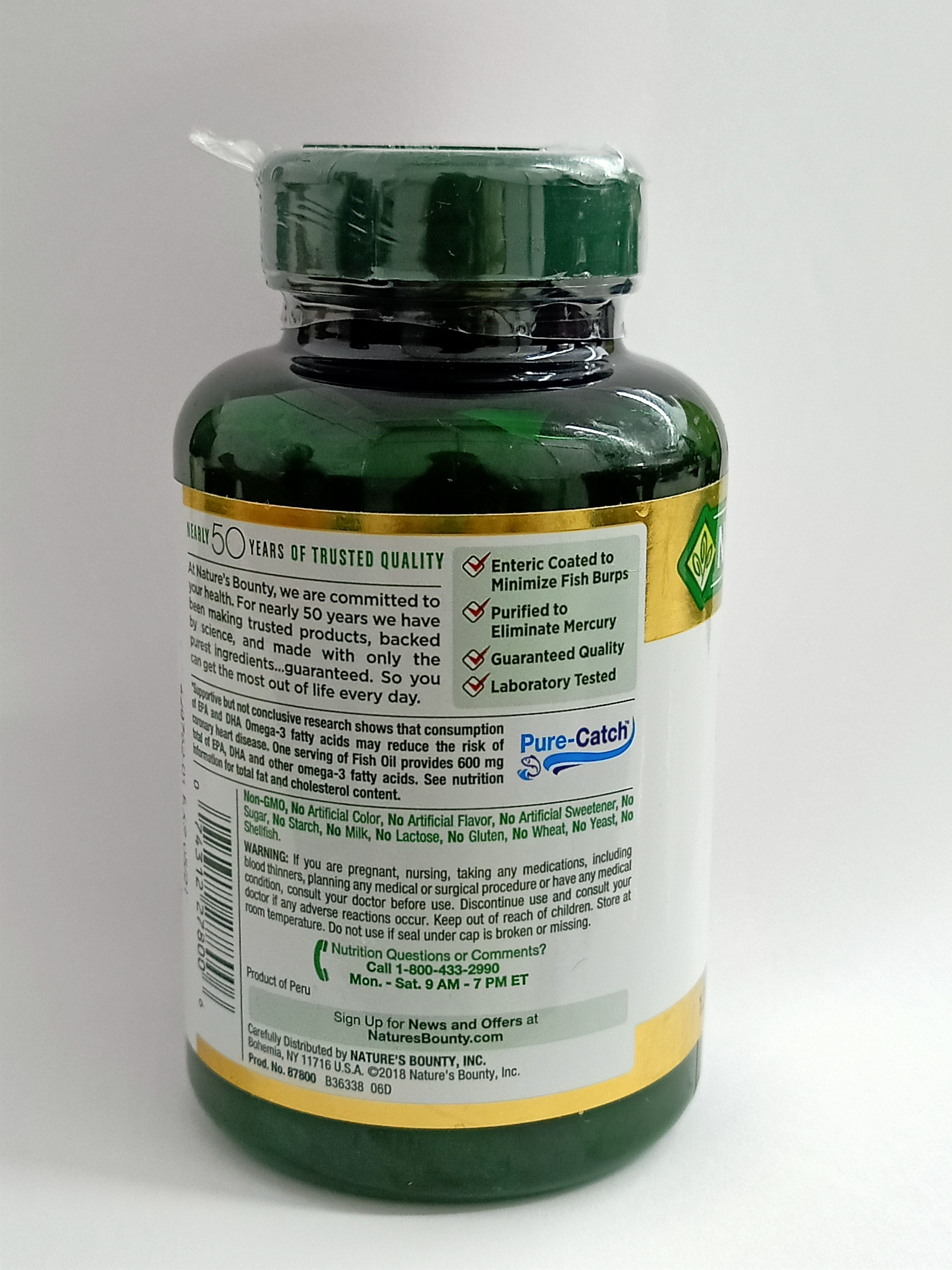 Natures Bounty Fish Oil 1000mg Omega3 300mg 120 no.s