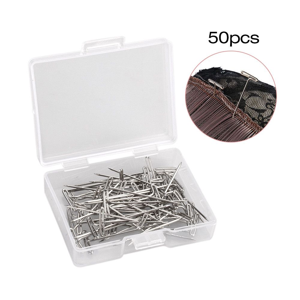 Cocoshope Wigs 50 Pieces Wig Making Pins Needles Set Wig T Pins