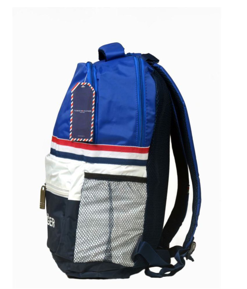 Tommy hilfiger white polyester college bags shop backpacks
