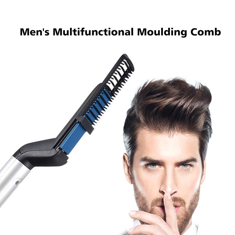 COCOSHOPE Hair Brushes & Combs Men Quick Beard Straightener Styler Comb ...