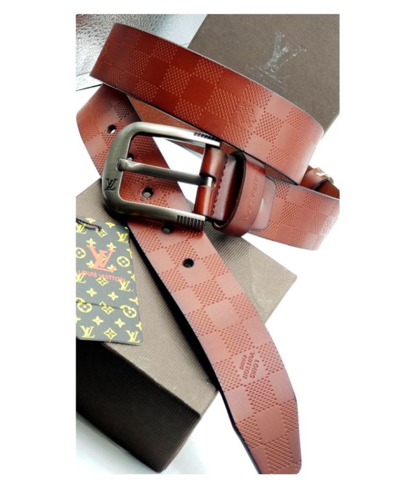 Louis Vuitton LV Brown Leather Formal Belt: Buy Online at Low Price in India - Snapdeal