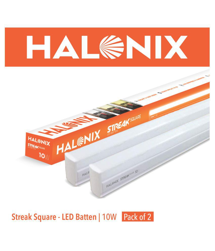     			Halonix 10W 2 ft LED Tube Light Cool Day Light - Pack of 2