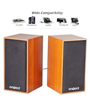 Envent TrueWood 210 2.0 Wooden Multimedia Sound Box Speakers