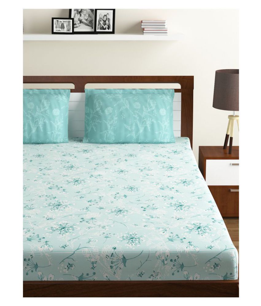 Bombay Dyeing Cotton Double Bedsheet with 2 Pillow Covers ( 240 cm x