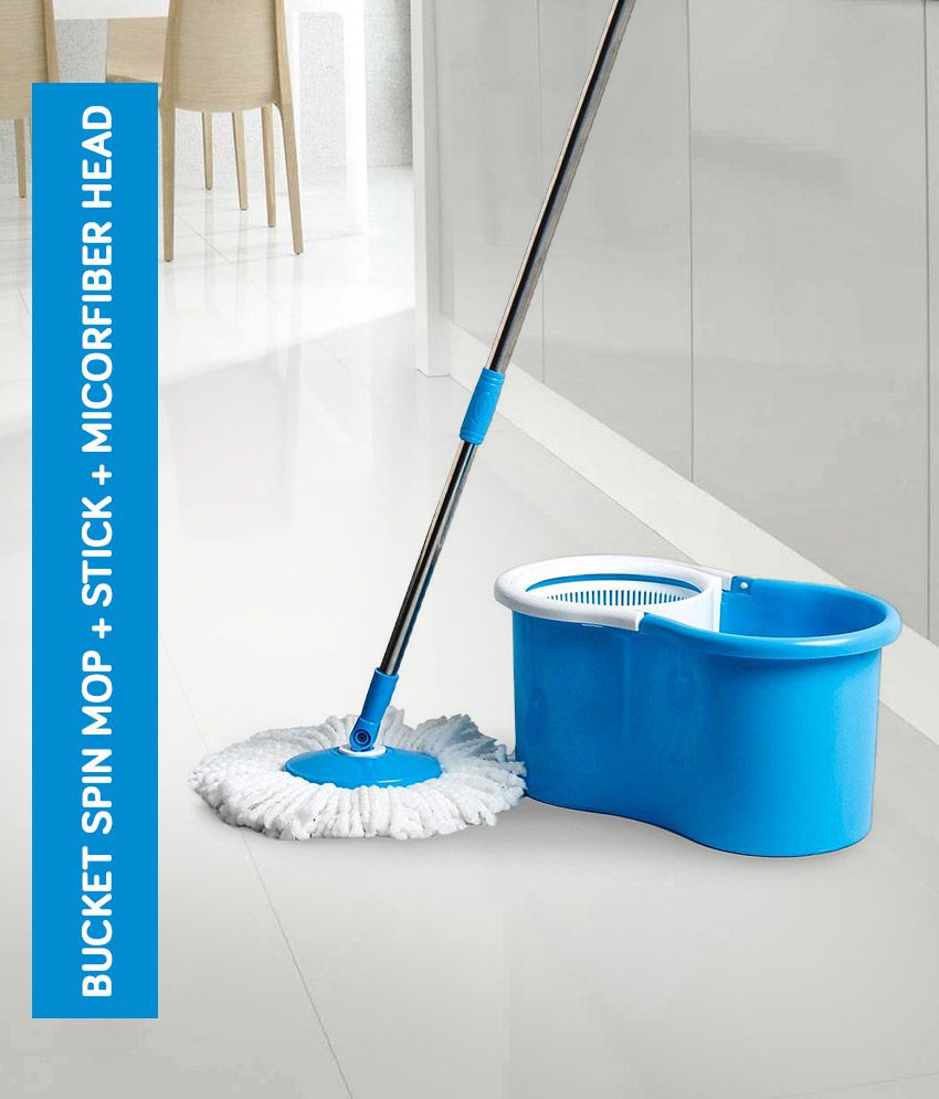     			Esquire 360 Degree Rotating Magic Spin Mop Bucket Set With One Microfiber Mop Head (Mops Set)
