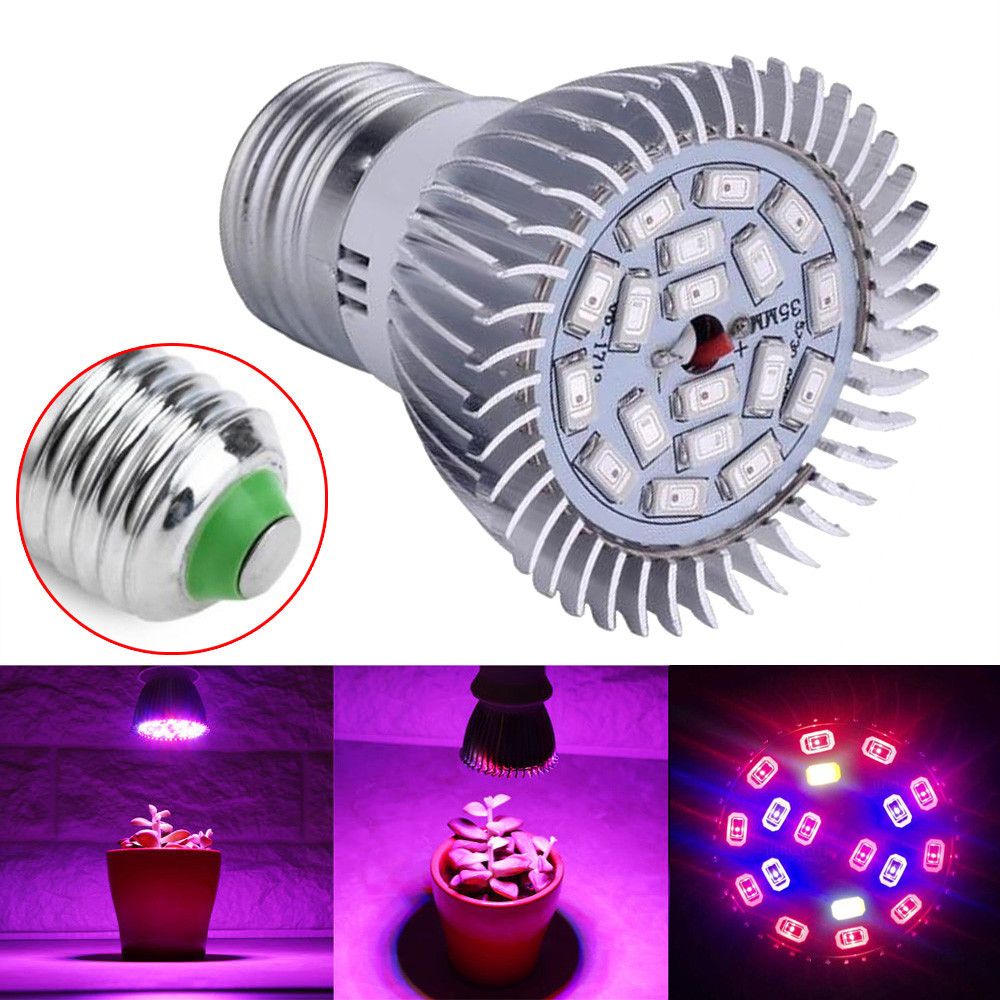 8w E27 Led Flower Seed Plants Hydroponic Grow Light Lamp Bulb Full
