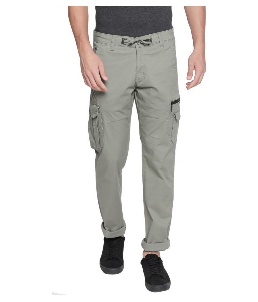 Beevee Olive Green Regular -Fit Flat 