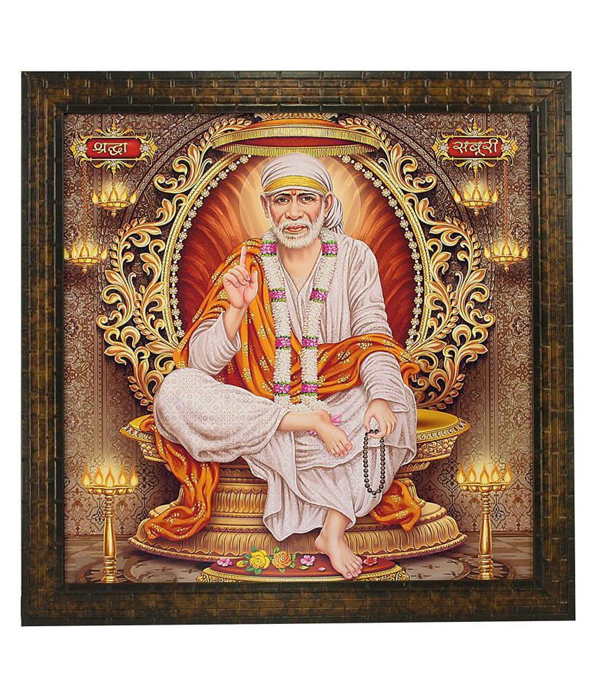 Otil Graphic Sai Baba Paper Wall Poster Without Frame Paper Wall Poster 