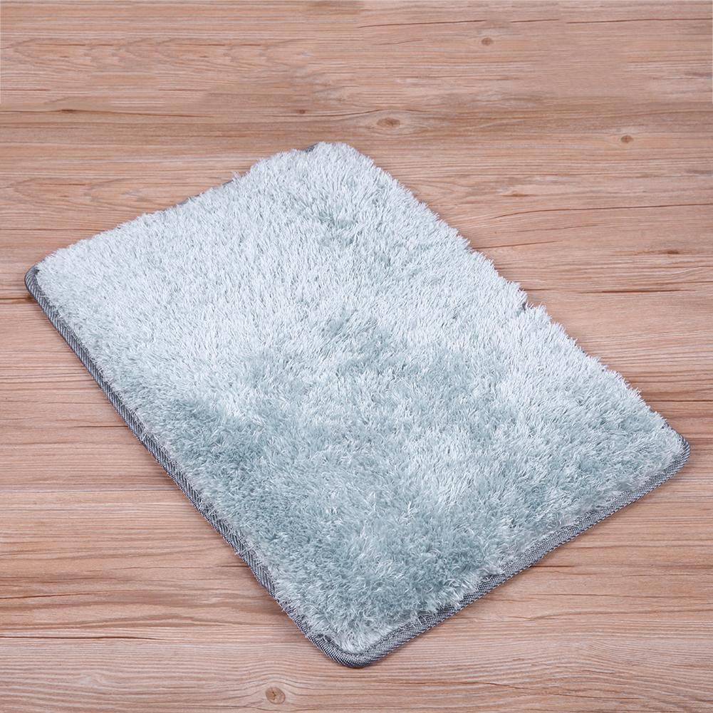 90x60cm Silky Bedside Bedroom Rectangle Floor Mats Modern Soft Non-slip Carpet 