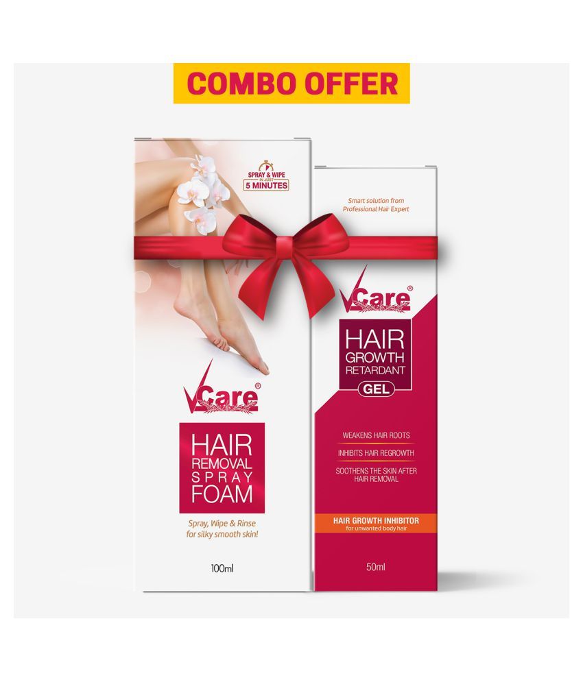 Vcare Hair Removal Spray Foam Hair Growth Retardant Gel Combo