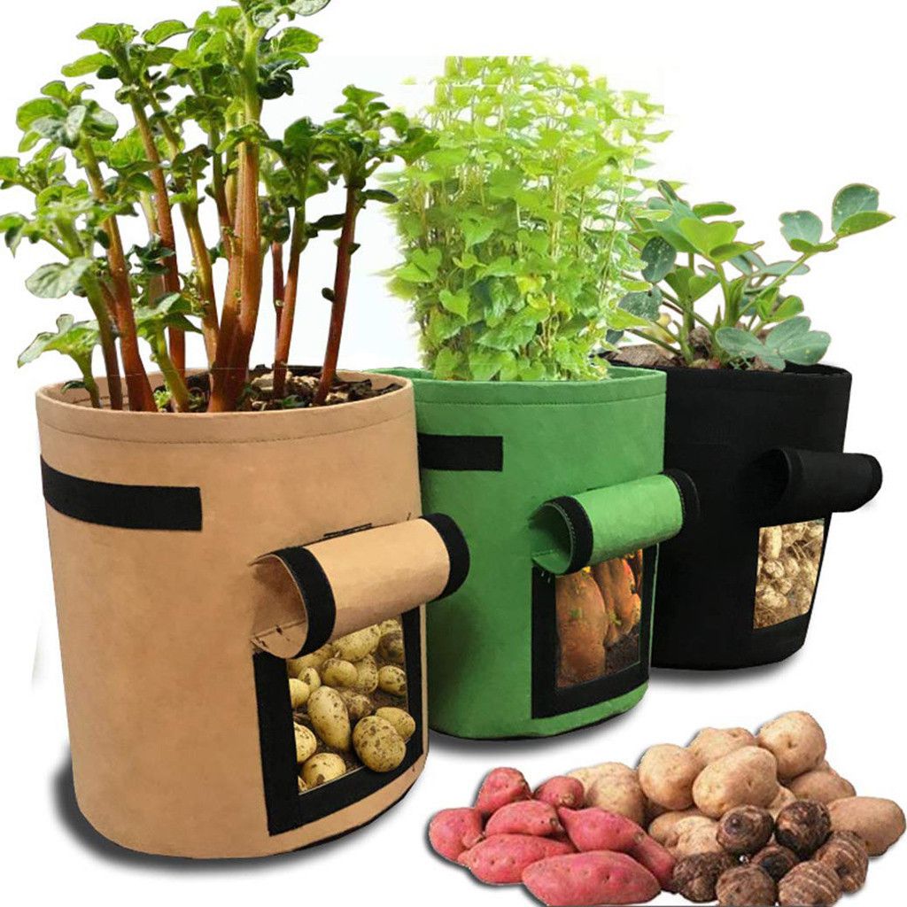 16Pcs Plant Grow Bags Nonwoven Cloth Pot Gardening Vegetable,Potato