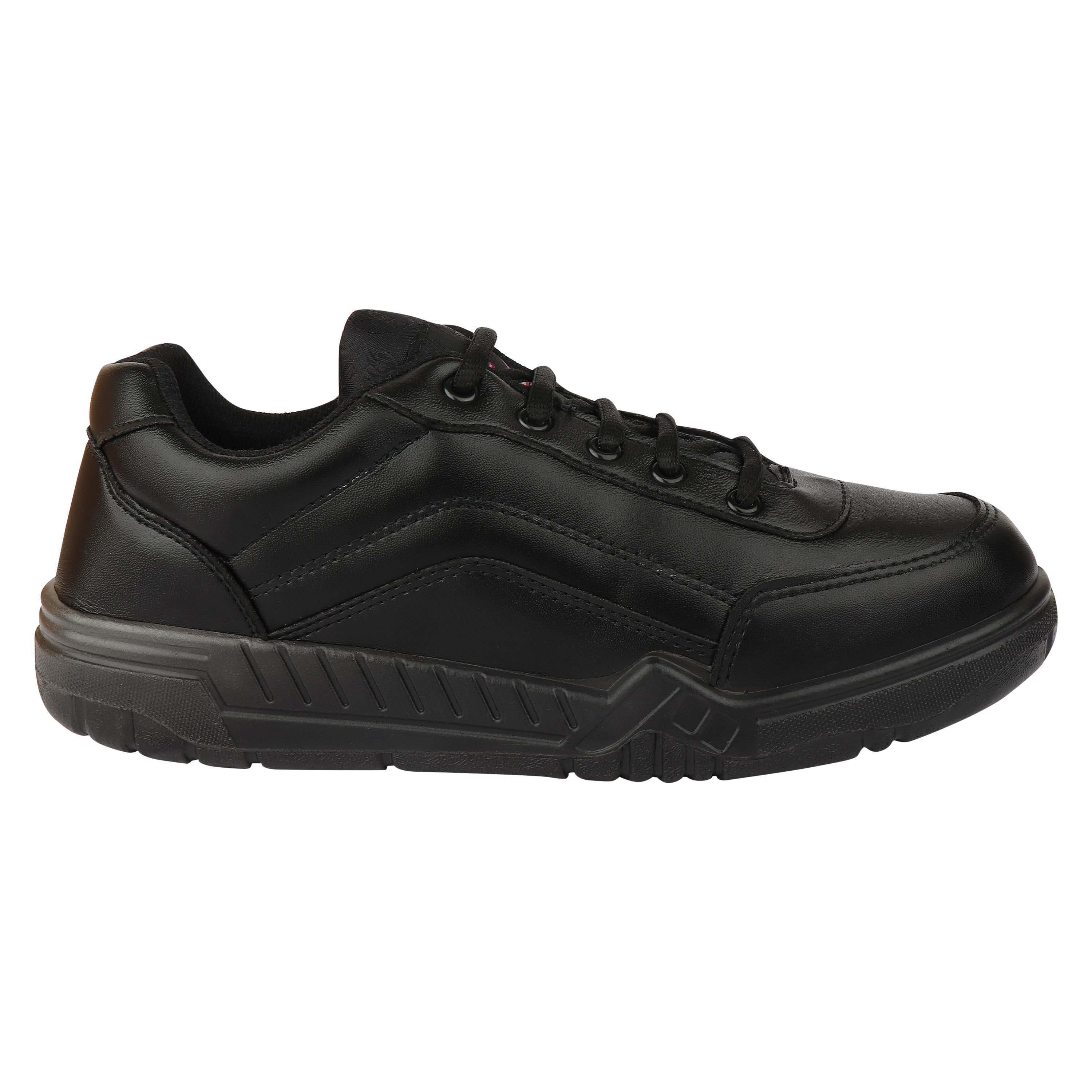 REX GOLA Unisex PVC Rexion PU Sports / Trekking / School / Formal Wear Lace Up Black Shoes Price