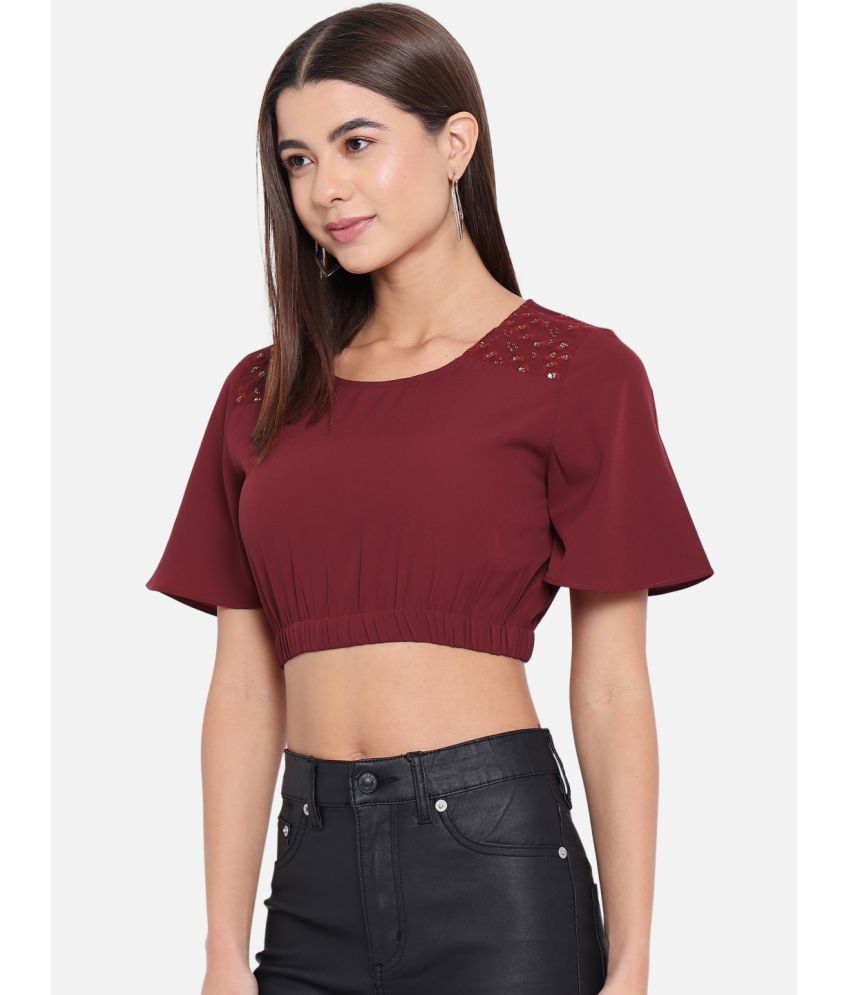     			ALL WAYS YOU - Red Polyester Women's Crop Top ( Pack of 1 )