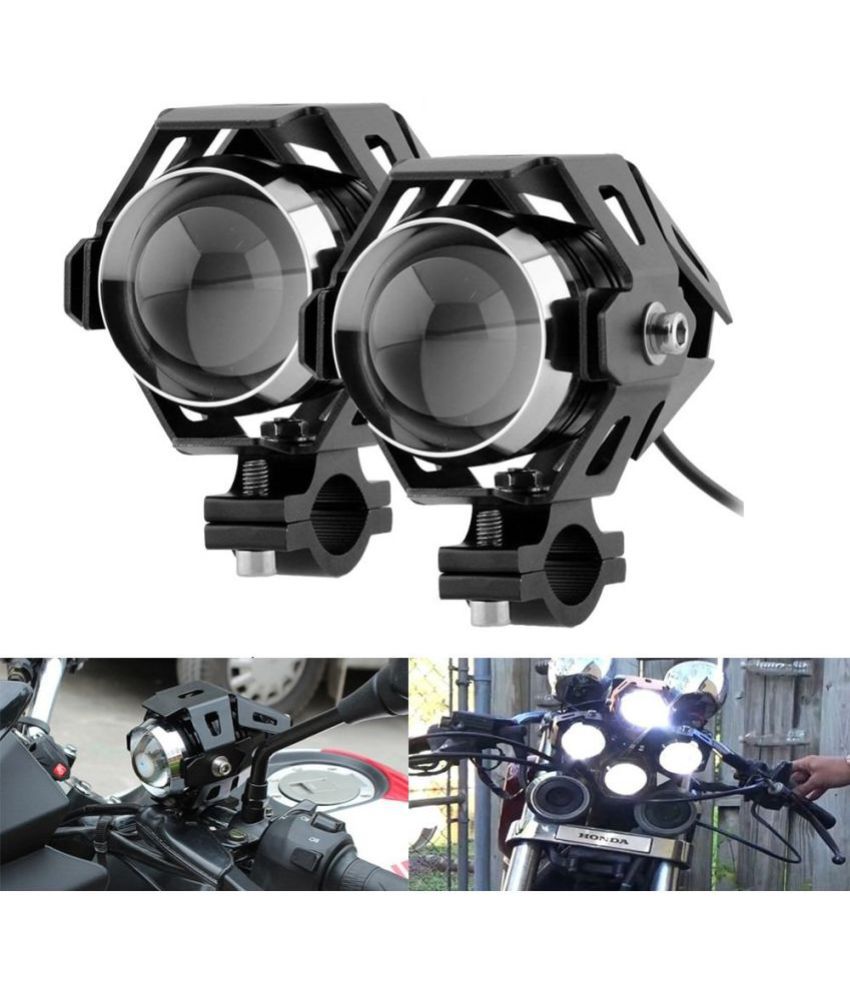 Mannat Driving Fog Light Fog in Aluminum Body with Mounting Brackets for All Motorcycles, ATV and Bikes and Cars (10W, White Light, 2 PCS)