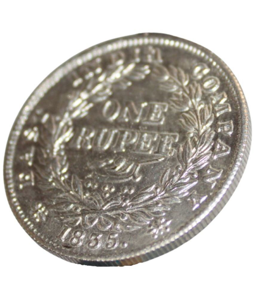     			Flipster - 1 Rupee 1835 William india Silverplated Fancy Rare Coin 1 Numismatic Coins
