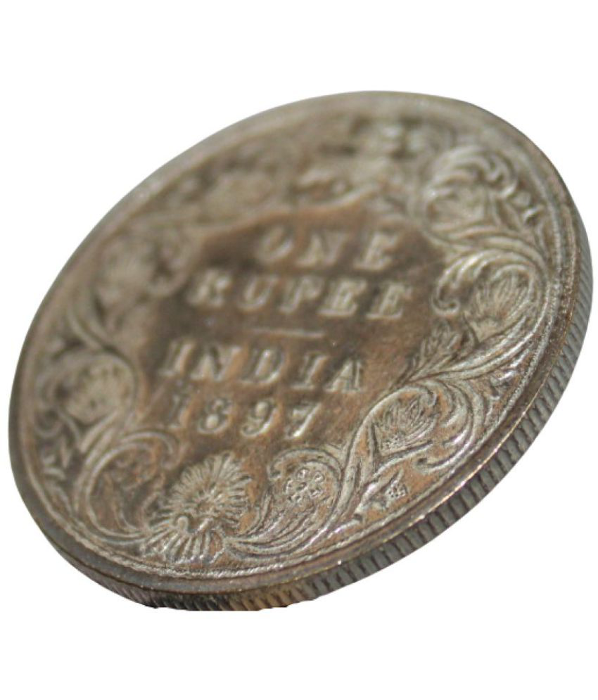     			Flipster - 1 Rupee 1897 Victoria Queen india 1 Numismatic Coins