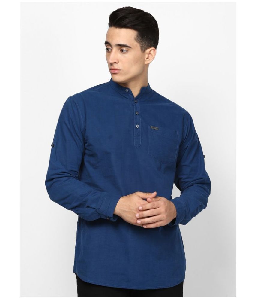     			Urbano Fashion 100 Percent Cotton Blue Shirt Single