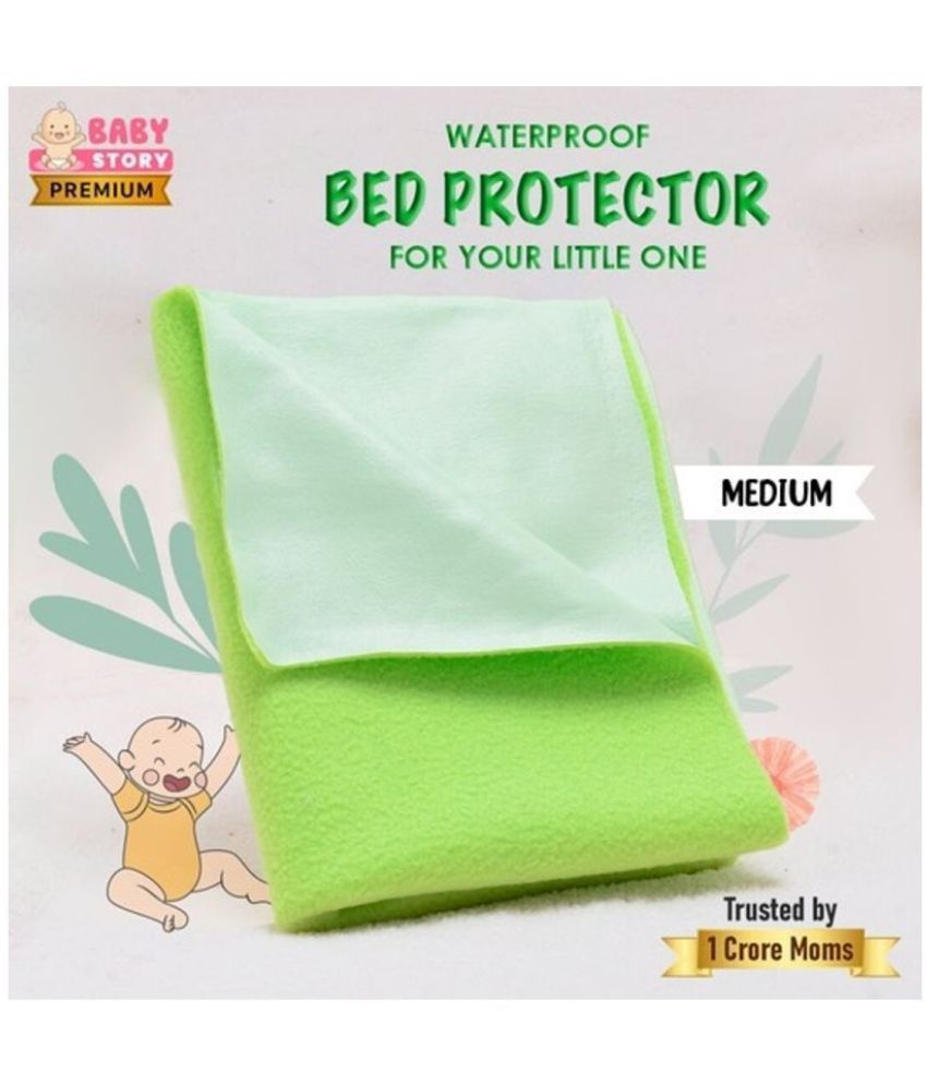 Baby Story Green Laminated Waterproof Sheet ( 100 cm × 70 cm - 1 pcs )