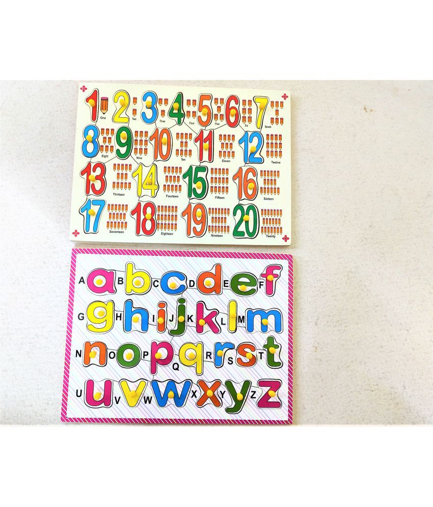     			PEYTERS PENCE ENGLISH ALPHABET AND NUMBER PUZZLE LEARNING BOARD FOR KIDS PRE PRIMARY EDUCATION